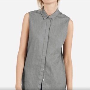 Gray Everlane sleeveless denim gray shirt S